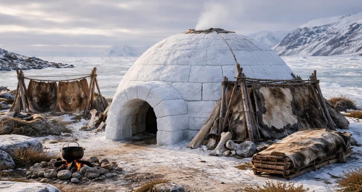 découvrez comment les inuits utilisent des matériaux traditionnels pour construire leurs habitations en parfaite harmonie avec la nature, alliant savoir-faire ancestral et respect de l'environnement.