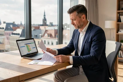 Investisseur immobilier consultant des documents fiscaux pour un bien meublé au Luxembourg