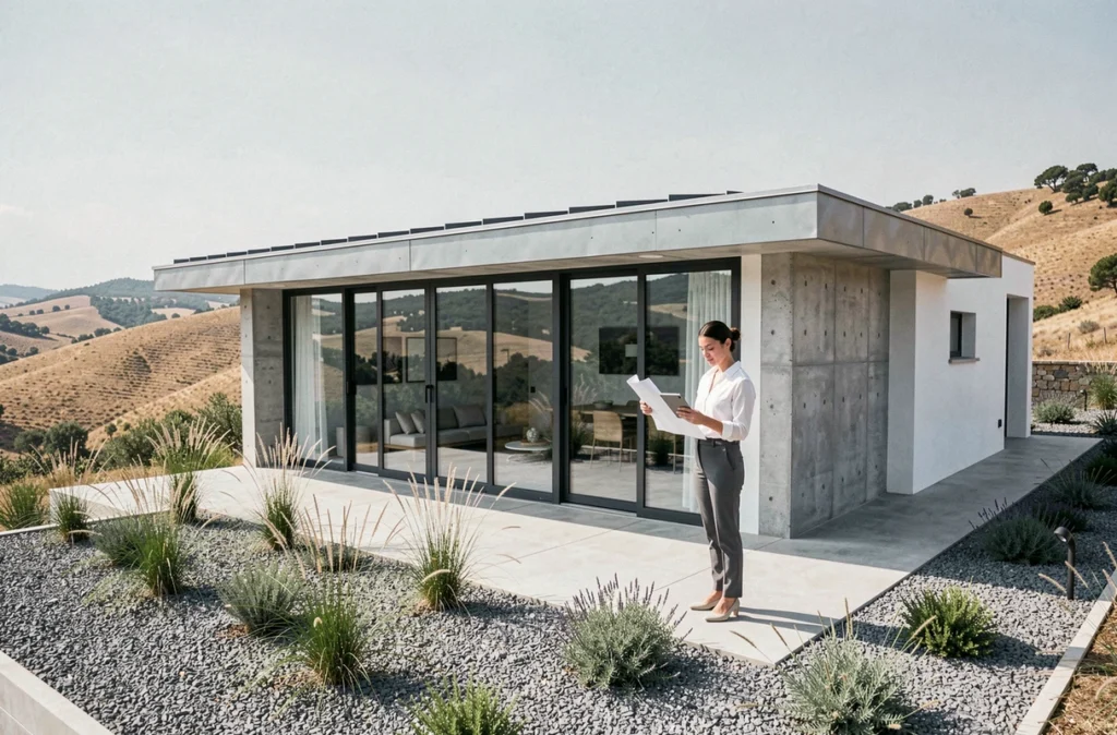 Villa contemporaine avec baies vitrées et toiture plate dans le Var illustrant le style de Maisons Blanches Constructions