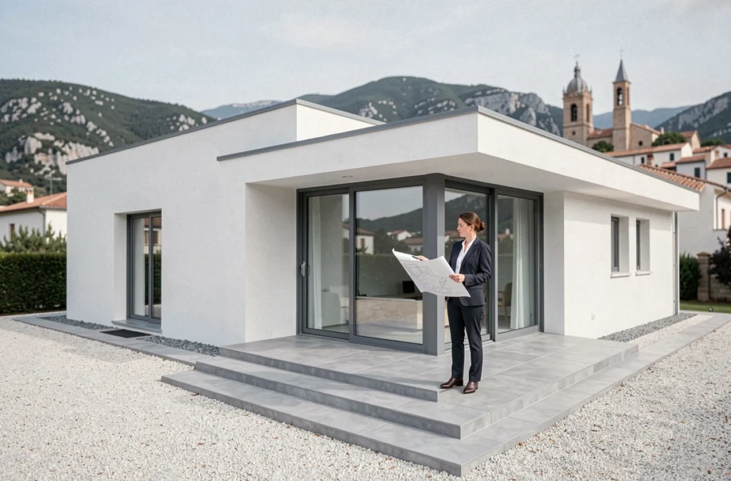 Maison contemporaine aux volumes architecturaux marqués à Saint-Maximin-la-Sainte-Baume illustrant PCA Maisons